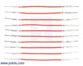 Wires with Pre-Crimped Terminals 10-Pack M-M 2" Red