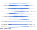 Wires with Pre-Crimped Terminals 10-Pack M-M 2" Blue