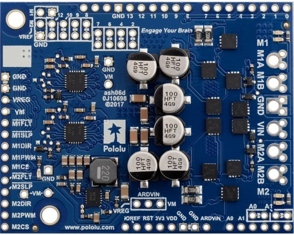 Pololu Dual G2 High-Power Motor Driver 24v14 Shield for Arduino