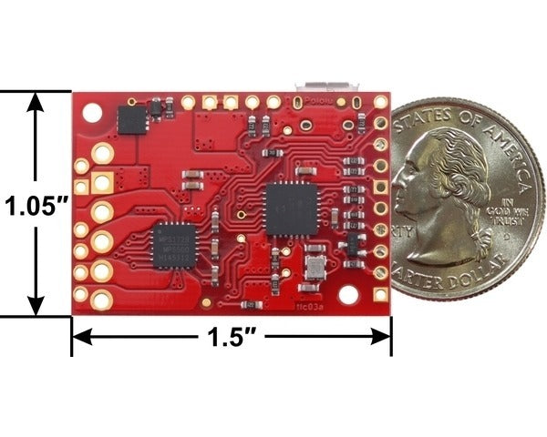 Tic T500 USB Multi-Interface Stepper Motor Controller (Connectors Soldered)