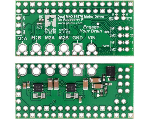 Dual MAX14870 Motor Driver for Raspberry Pi (Assembled)
