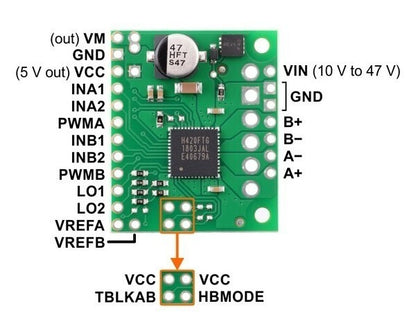 TB67H420FTG Dual/Single Motor Driver Carrier