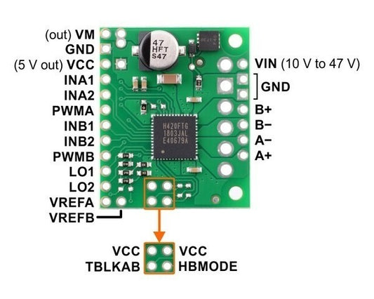 TB67H420FTG Dual/Single Motor Driver Carrier