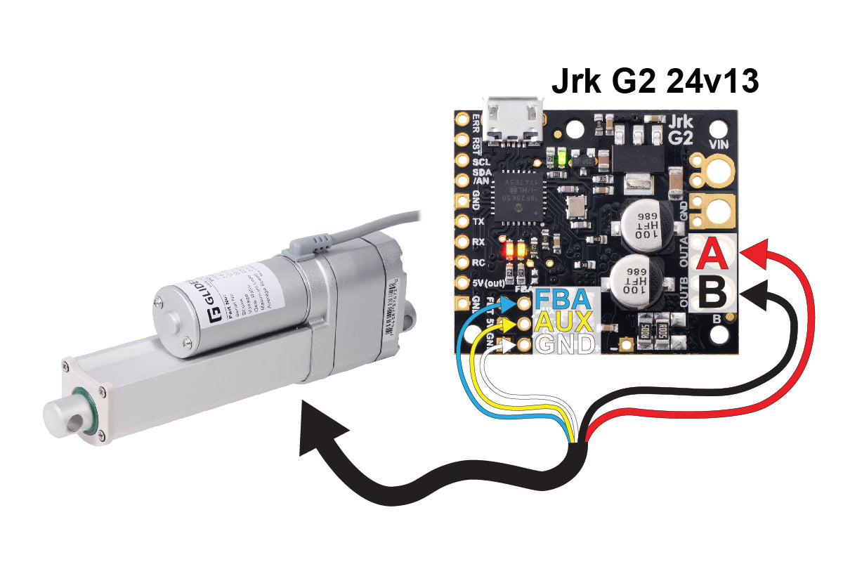 Glideforce MD122004-P Medium-Duty Linear Actuator with Feedback: 100kgf, 4" Stroke, 0.58"/s, 12V