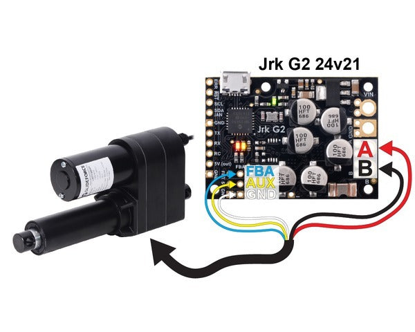 Glideforce LACT8-500AL Industrial-Duty Linear Actuator with Acme Drive: 250kgf, 8" Stroke (7.5" Usab