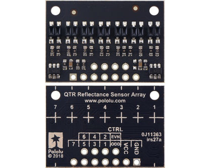 QTR-HD-07A Reflectance Sensor Array: 7-Channel, 4mm Pitch, Analog Output