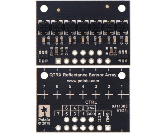 QTRX-HD-07RC Reflectance Sensor Array: 7-Channel, 4mm Pitch, RC Output, Low Current