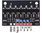 QTRX-HD-07RC Reflectance Sensor Array: 7-Channel, 4mm Pitch, RC Output, Low Current