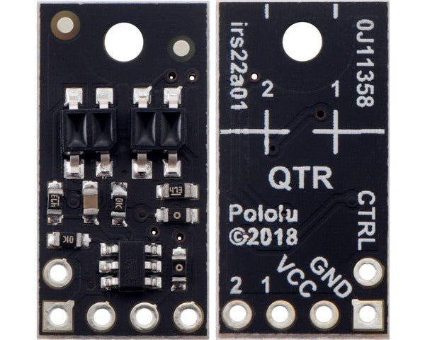 QTR-HD-02A Reflectance Sensor Array: 2-Channel, 4mm Pitch, Analog Output