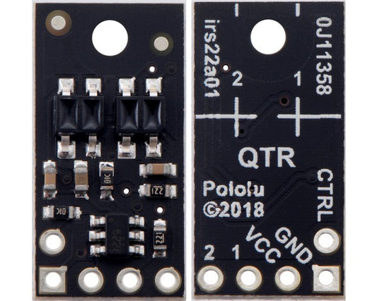 QTR-HD-02RC Reflectance Sensor Array: 2-Channel, 4mm Pitch, RC Output