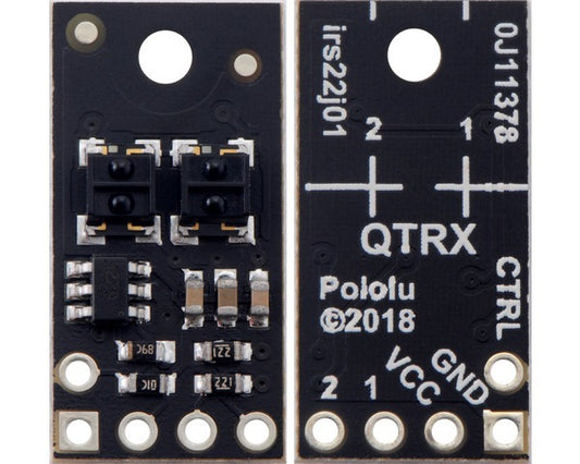 QTRX-HD-02RC Reflectance Sensor Array: 2-Channel, 4mm Pitch, RC Output, Low Current