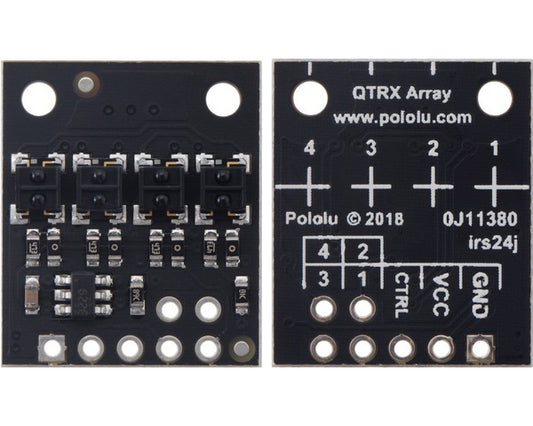 QTRX-HD-04A Reflectance Sensor Array: 4-Channel, 4mm Pitch, Analog Output, Low Current