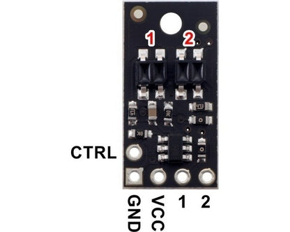 QTR-HD-02A Reflectance Sensor Array: 2-Channel, 4mm Pitch, Analog Output