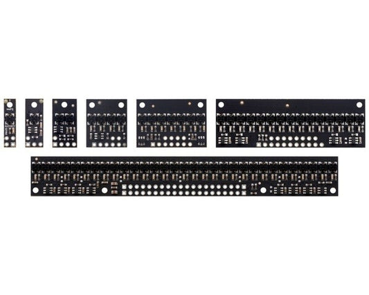 QTRX-MD-06RC Reflectance Sensor Array: 6-Channel, 8mm Pitch, RC Output, Low Current