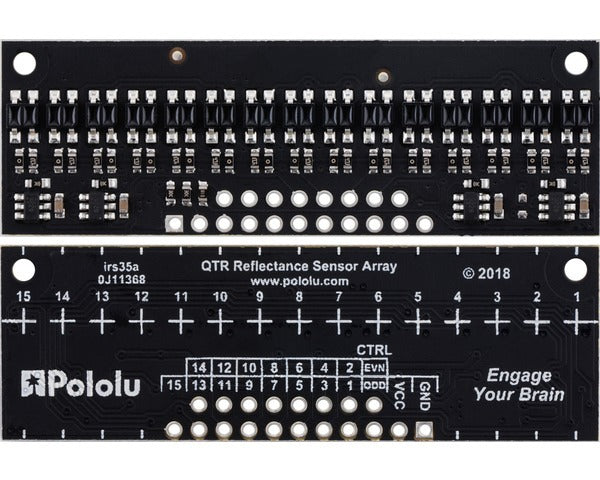 QTR-HD-15A Reflectance Sensor Array: 15-Channel, 4mm Pitch, Analog Output