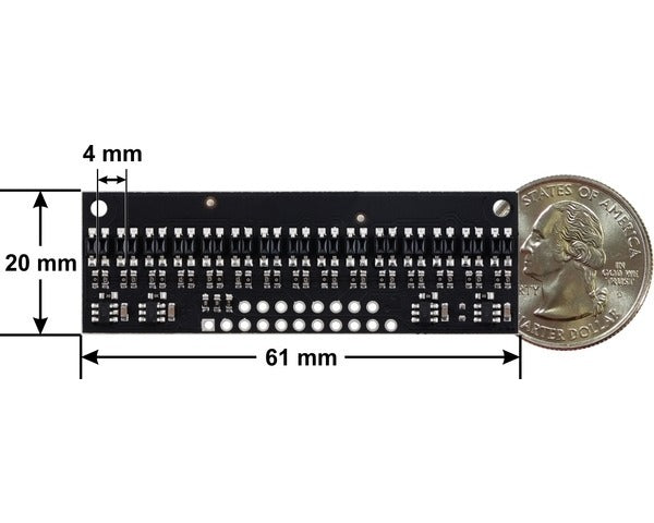 QTR-HD-15A Reflectance Sensor Array: 15-Channel, 4mm Pitch, Analog Output