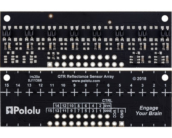 QTR-MD-08RC Reflectance Sensor Array: 8-Channel, 8mm Pitch, RC Output