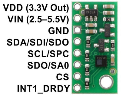 LPS25HB Pressure/Altitude Sensor Carrier with Voltage Regulator