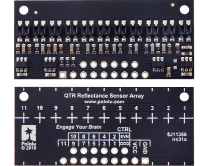 QTR-HD-11RC Reflectance Sensor Array: 11-Channel, 4mm Pitch, RC Output