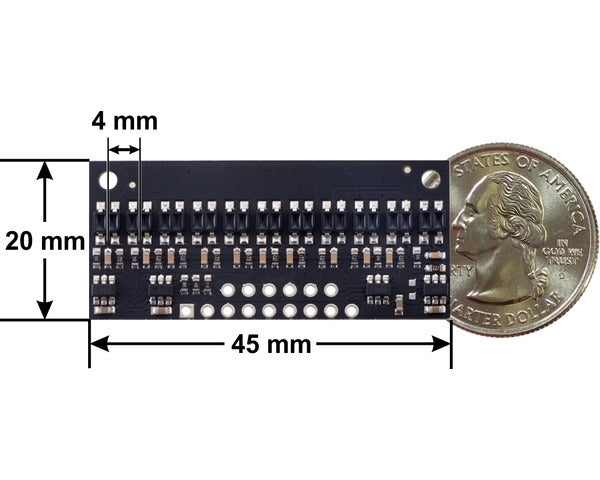 QTR-HD-11RC Reflectance Sensor Array: 11-Channel, 4mm Pitch, RC Output