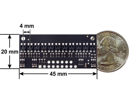 QTR-HD-11A Reflectance Sensor Array: 11-Channel, 4mm Pitch, Analog Output