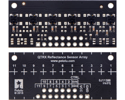 QTRX-MD-06RC Reflectance Sensor Array: 6-Channel, 8mm Pitch, RC Output, Low Current