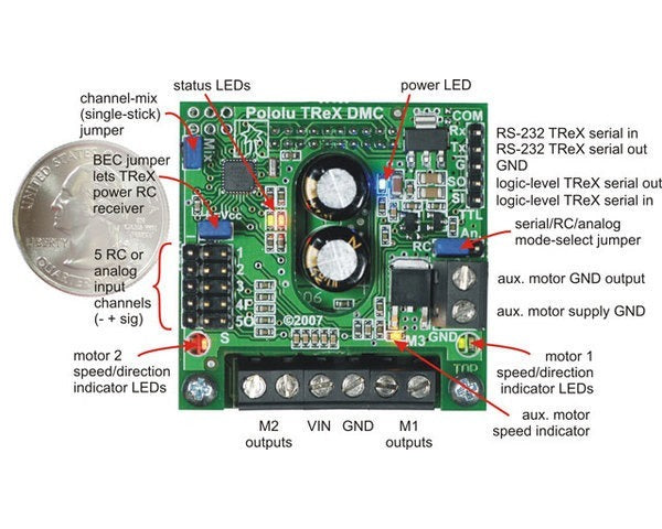 Pololu TReX Dual Motor Controller DMC01