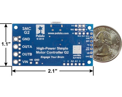 High-Power Simple Motor Controller G2 18v15 (Connectors Soldered)