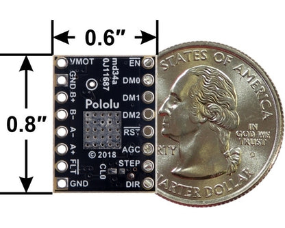 TB67S249FTG Stepper Motor Driver Compact Carrier (Header Pins Soldered)