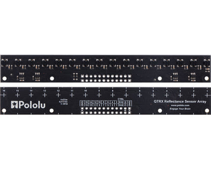 QTRX-MD-16RC Reflectance Sensor Array: 16-Channel, 8mm Pitch, RC Output, Low Current