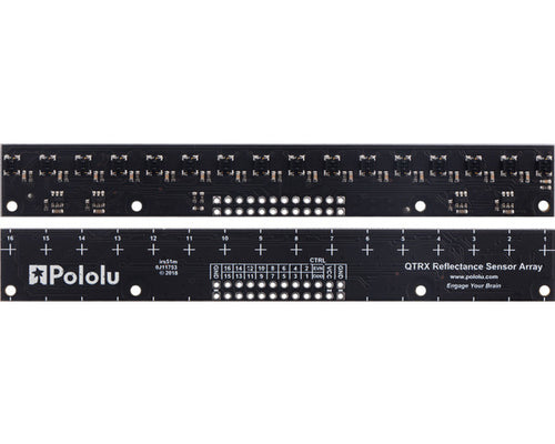 QTRX-MD-16RC Reflectance Sensor Array: 16-Channel, 8mm Pitch, RC Output, Low Current