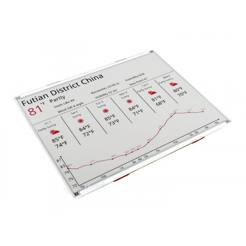 1304×984, 12.48inch E-Ink raw display, red/black/white three-color