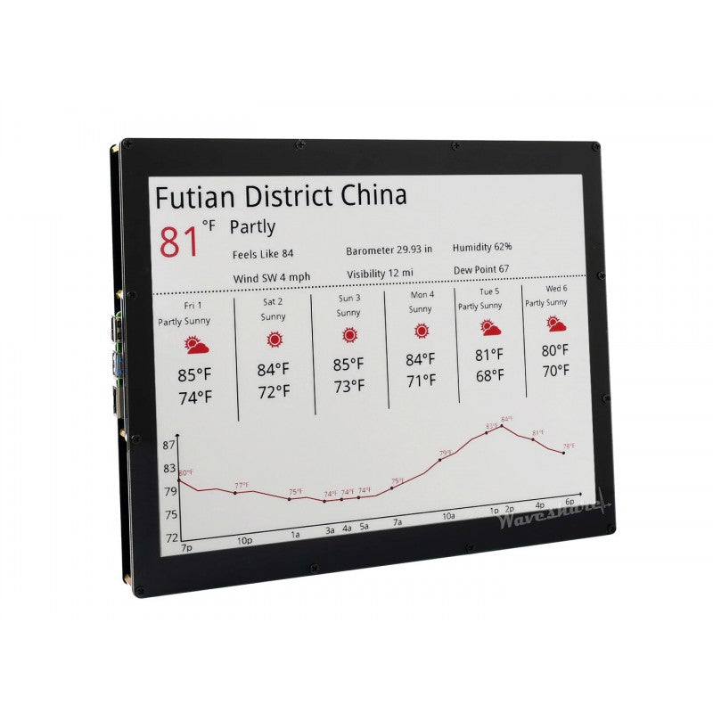 1304×984, 12.48inch E-Ink display module, red/black/white three-color