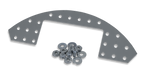 Rounded Plate Explansion Kit: Punched Metal Expansion Plate for Digilent Robot Kits