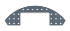 Rounded Plate Explansion Kit: Punched Metal Expansion Plate for Digilent Robot Kits