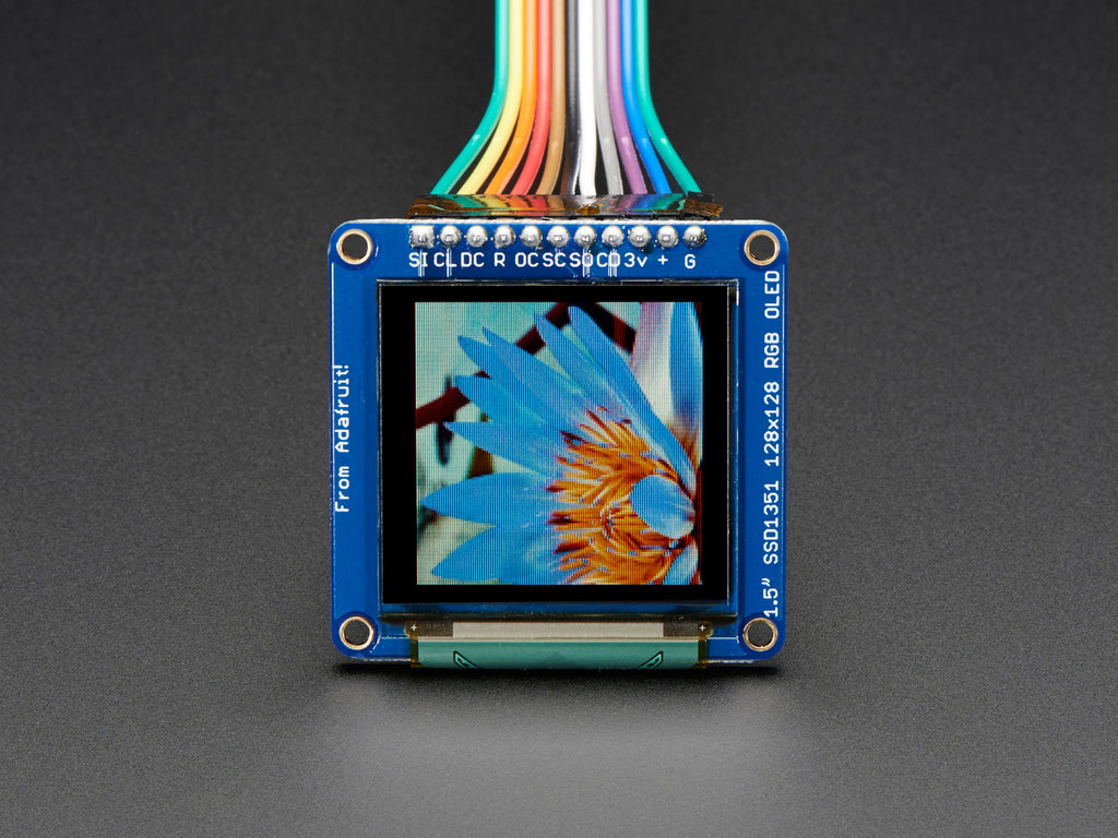 OLED Breakout Board - 16-bit Color 1.5" w/microSD holder