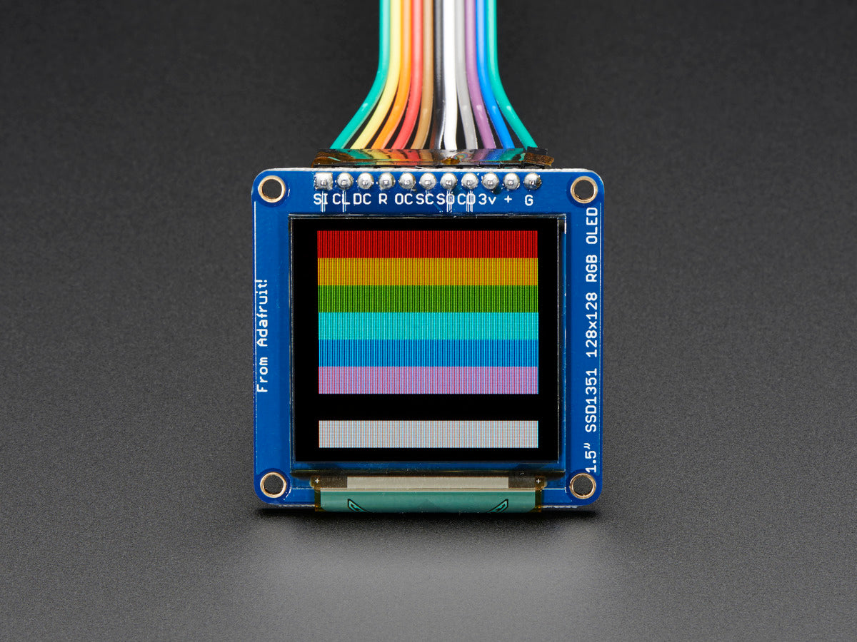 OLED Breakout Board - 16-bit Color 1.5" w/microSD holder