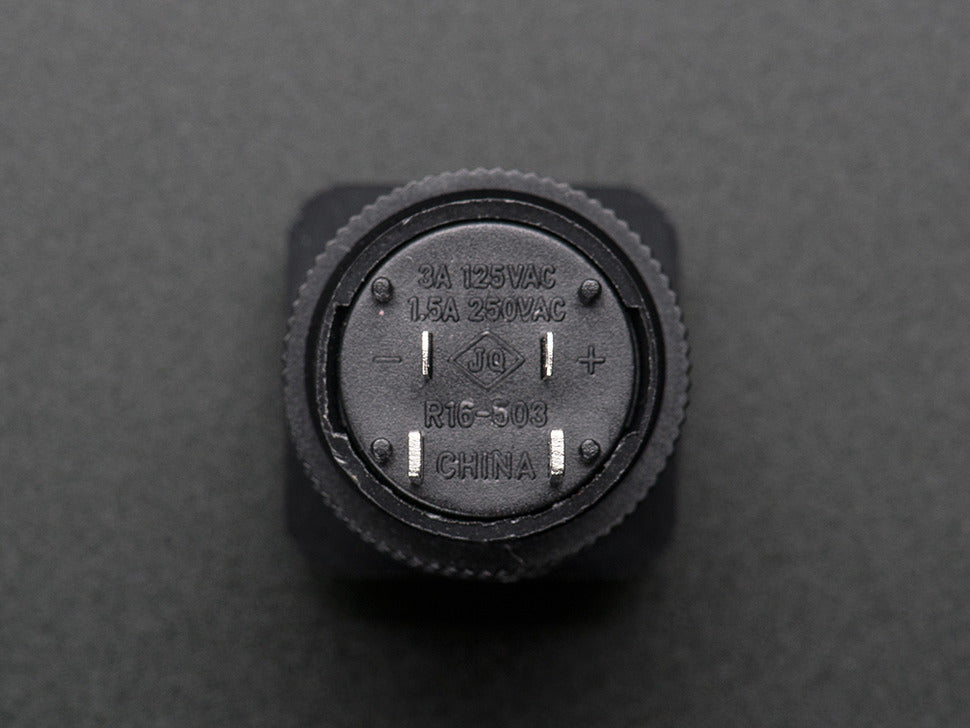 16mm Illuminated Pushbutton - Red Momentary