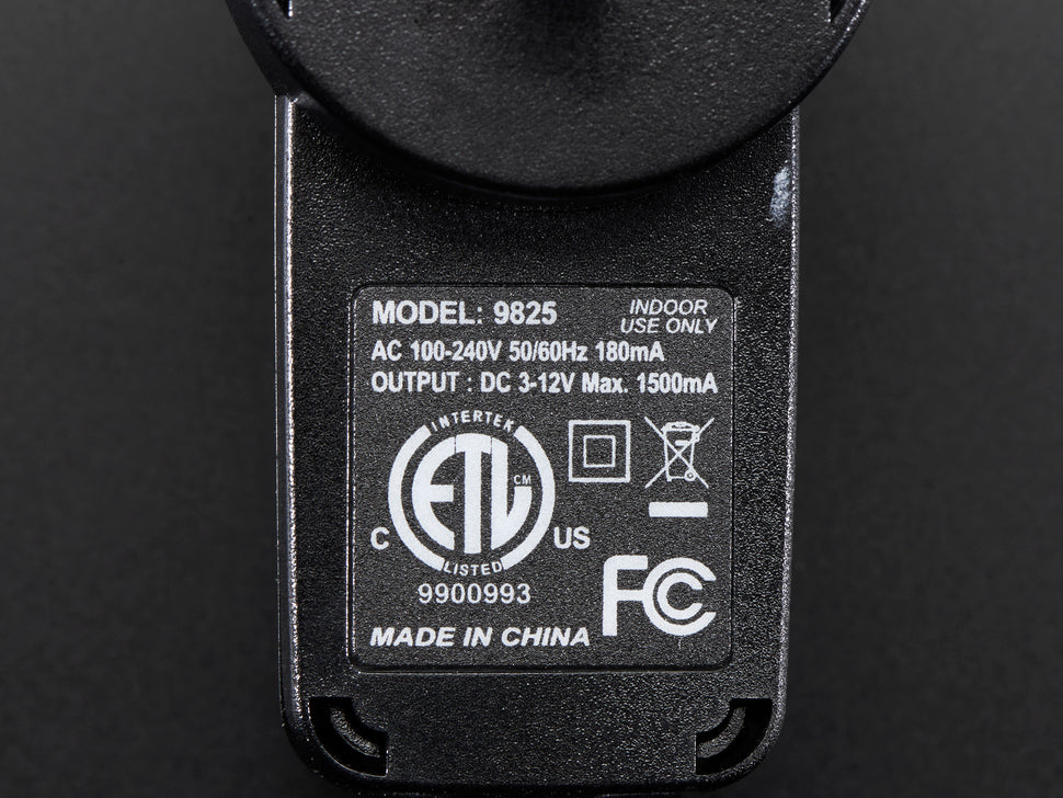 Compact Switching Power Supply - Selectable Output 3-12VDC