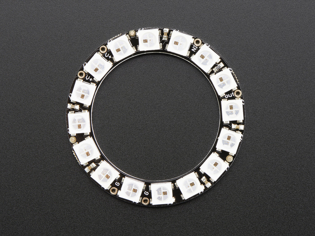 NeoPixel Ring - 16 x WS2812 5050 RGB LED with Integrated Drivers