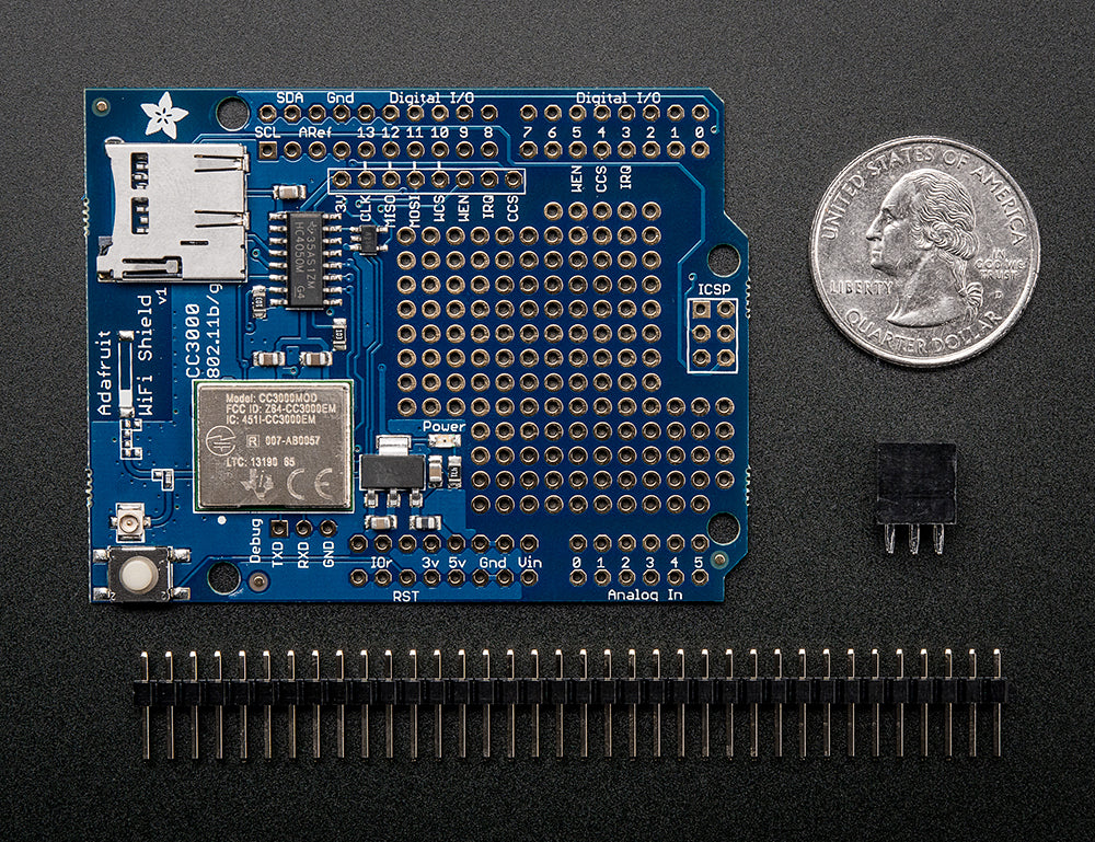 Cc3000 Adafruit CC3000 WiFi Shield with uFL Connector for Ext Antenna – MG ...