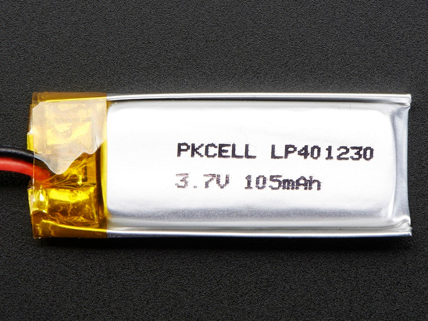 Lithium Ion Polymer Battery - 3.7v 100mAh