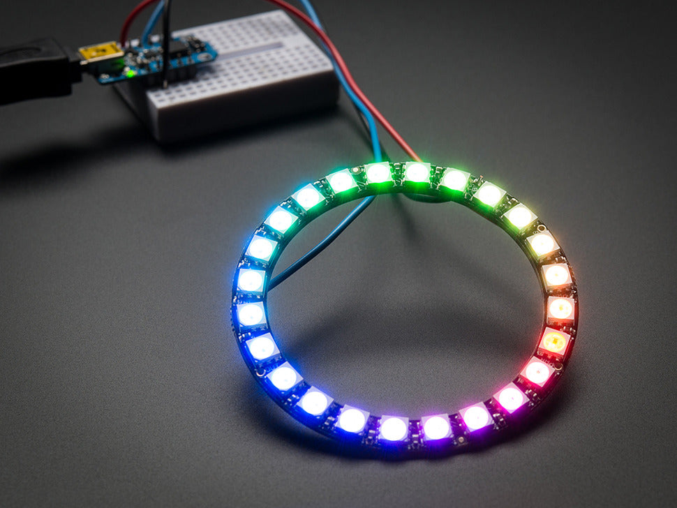 NeoPixel Ring - 24 x WS2812 5050 RGB LED with Integrated Drivers