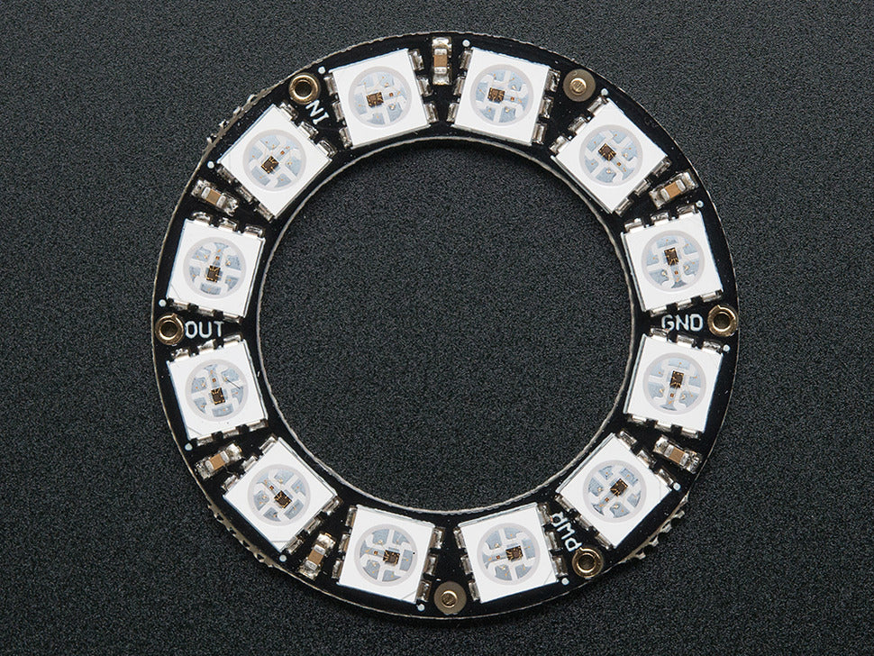 NeoPixel Ring - 12 x WS2812 5050 RGB LED with Integrated Drivers