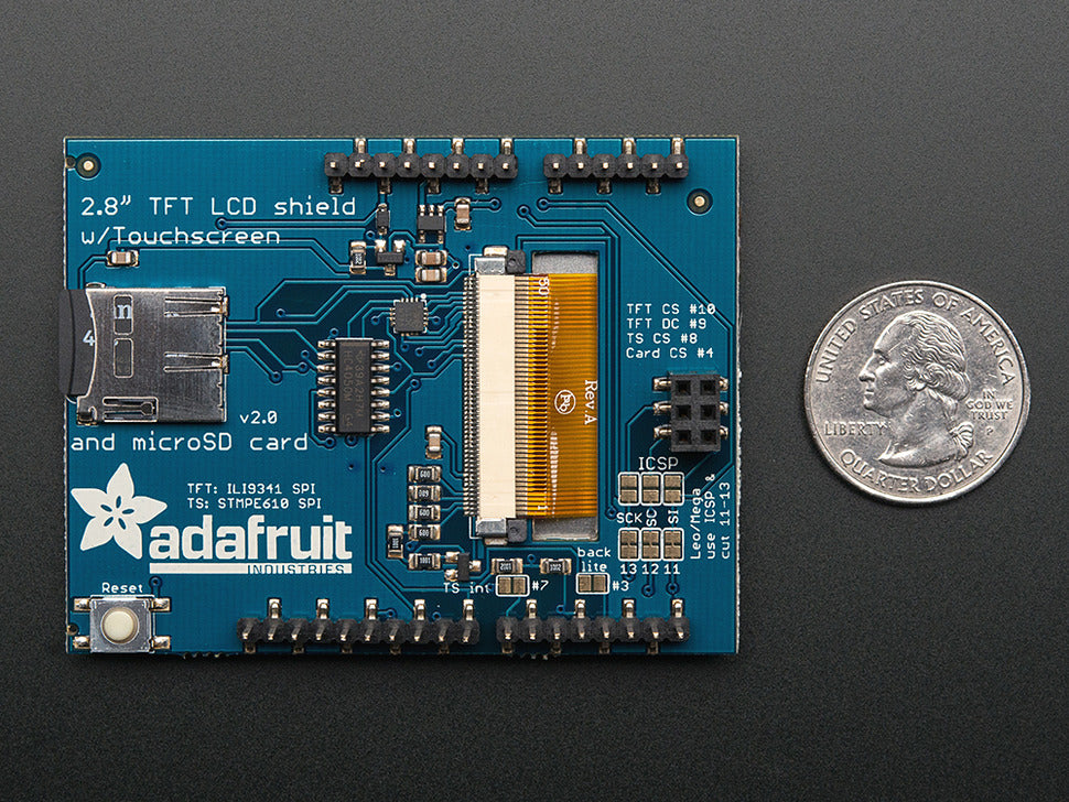 2.8" TFT Touch Shield for Arduino with Resistive Touch Screen