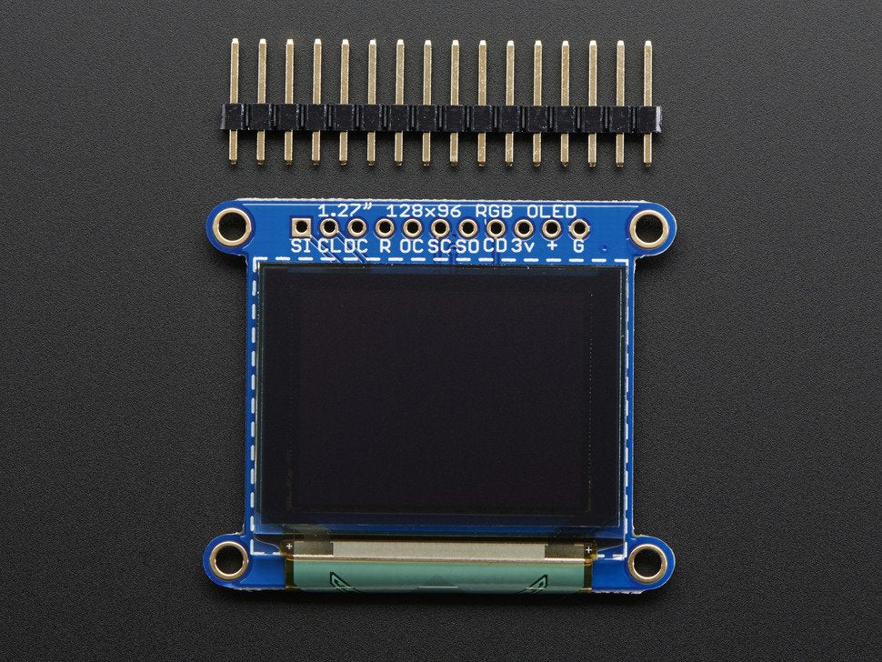 OLED Breakout Board-16-bit Color 1.27" w-microSD holder