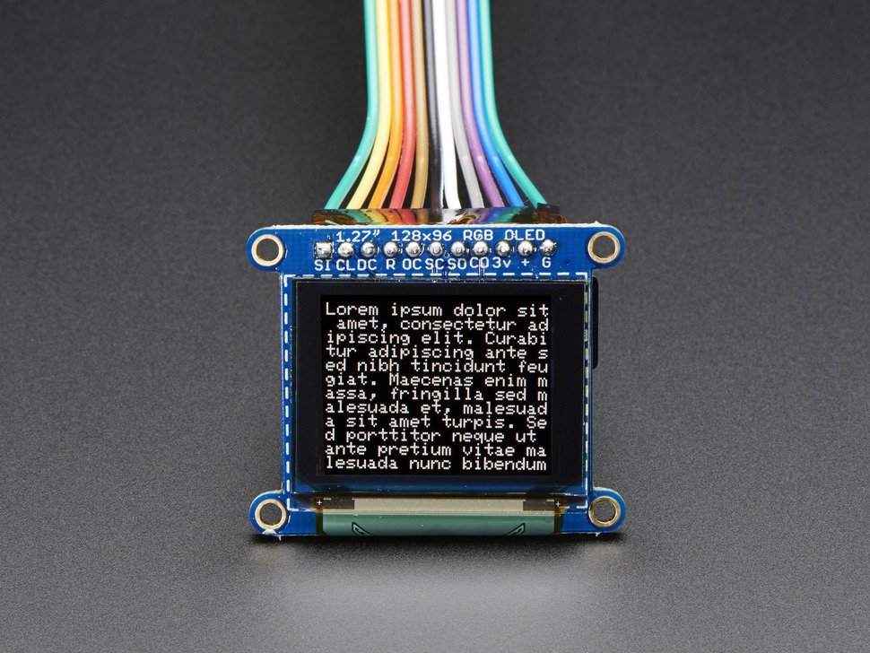 OLED Breakout Board-16-bit Color 1.27" w-microSD holder