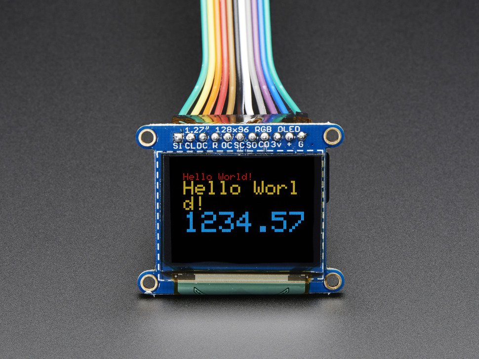 OLED Breakout Board-16-bit Color 1.27" w-microSD holder