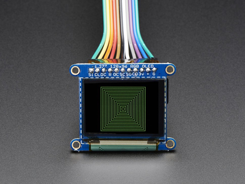 OLED Breakout Board-16-bit Color 1.27" w-microSD holder