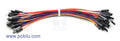Premium Jumper Wire 50-Piece Rainbow Assortment M-F 6"